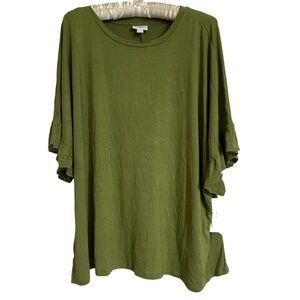 NWT Dahl top ruffle sleeve 3XL